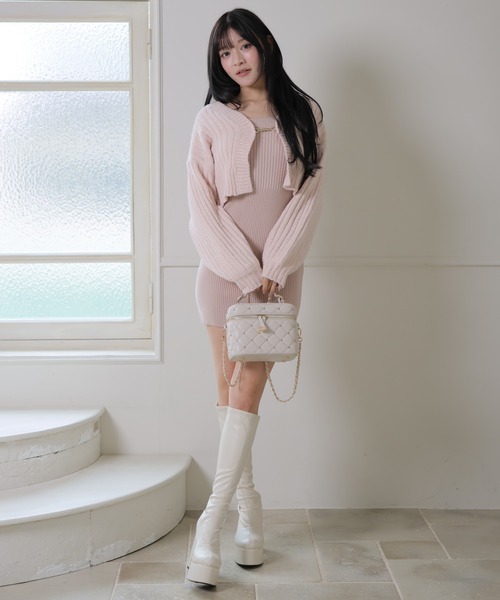 LIPSERVICE（リップサービス）の「モールニットアンサンブルワンピース（ワンピース・レディース・アイボリー/ピンク/グレー・S/M）」の19枚目の写真