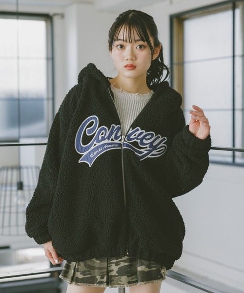 repipi armario(レピピ アルマリオ)の「ボアルーズフーディジャケット(ブルゾン・キッズ・ブラック/レオパード/カモフラージュ・MEDIUM/LARGE)」の11枚目の写真