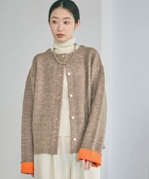 LAKOLE | 7ゲージ配色ニットカーディガン / 637054(カーディガン/ボレロ)