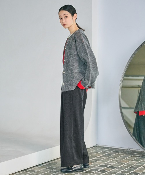 LAKOLE（ラコレ）の「7ゲージ配色ニットカーディガン / 637054（カーディガン/ボレロ・レディース・モカ/ブラウン/グレー/ブラック・FREE）」の12枚目の写真