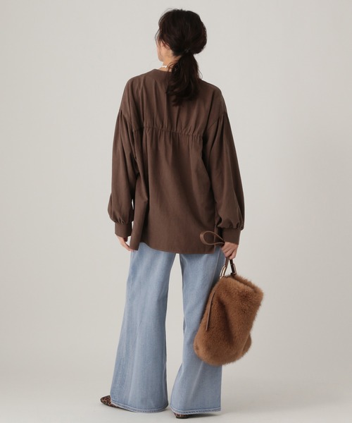 Elura（エルーラ）の「大人カラーワイドデニム＜低身長サイズあり＞/625552（デニムパンツ・レディース・ブラウン/ライトピンク/ブルー/ホワイト/ベージュ・FREE(S)/LARGE/MEDIUM）」の15枚目の写真