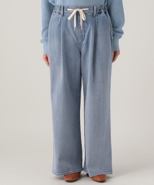 Elura（エルーラ）の「大人カラーワイドデニム＜低身長サイズあり＞/625552（デニムパンツ・レディース・ブラウン/ライトピンク/ブルー/ホワイト/ベージュ・FREE(S)/LARGE/MEDIUM）」の16枚目の写真