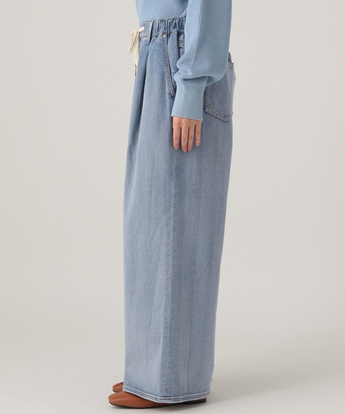 Elura（エルーラ）の「大人カラーワイドデニム＜低身長サイズあり＞/625552（デニムパンツ・レディース・ブラウン/ライトピンク/ブルー/ホワイト/ベージュ・FREE(S)/LARGE/MEDIUM）」の17枚目の写真