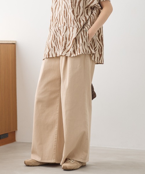 Elura（エルーラ）の「大人カラーワイドデニム＜低身長サイズあり＞/625552（デニムパンツ・レディース・ブラウン/ライトピンク/ブルー/ホワイト/ベージュ・FREE(S)/LARGE/MEDIUM）」の12枚目の写真