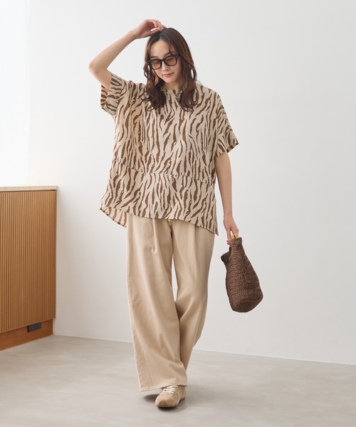 Elura（エルーラ）の「大人カラーワイドデニム＜低身長サイズあり＞/625552（デニムパンツ・レディース・ブラウン/ライトピンク/ブルー/ホワイト/ベージュ・FREE(S)/LARGE/MEDIUM）」の10枚目の写真