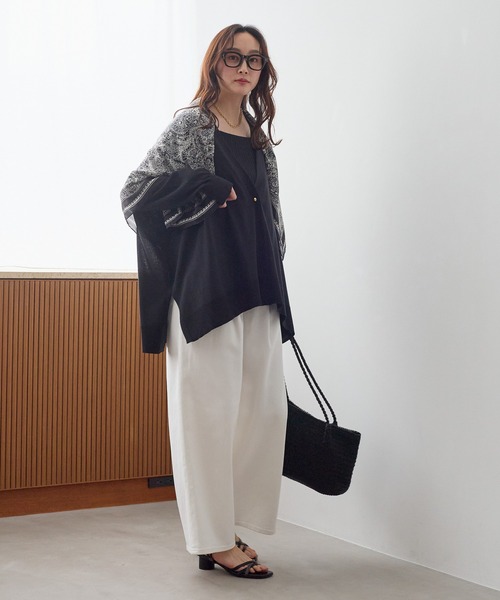 Elura（エルーラ）の「大人カラーワイドデニム＜低身長サイズあり＞/625552（デニムパンツ・レディース・ブラウン/ライトピンク/ブルー/ホワイト/ベージュ・FREE(S)/LARGE/MEDIUM）」の7枚目の写真