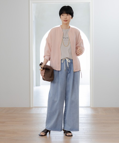 Elura（エルーラ）の「大人カラーワイドデニム＜低身長サイズあり＞/625552（デニムパンツ・レディース・ブラウン/ライトピンク/ブルー/ホワイト/ベージュ・FREE(S)/LARGE/MEDIUM）」の19枚目の写真