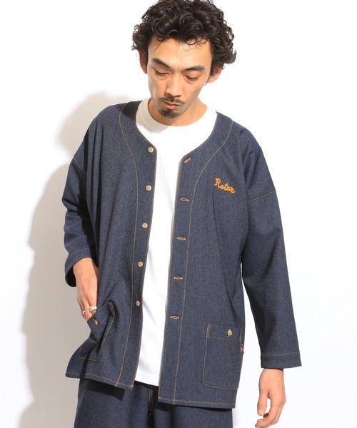 ROTAR(ローター)の「Fake Denim Japanese Work Shirt(シャツ/ブラウス・メンズ・ブラック/グレー/インディゴブルー・MEDIUM/LARGE/X-LARGE)」の1枚目の写真