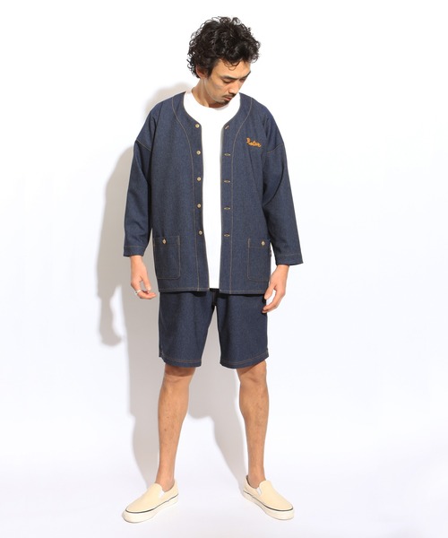 ROTAR(ローター)の「Fake Denim Japanese Work Shirt(シャツ/ブラウス・メンズ・ブラック/グレー/インディゴブルー・MEDIUM/LARGE/X-LARGE)」の4枚目の写真