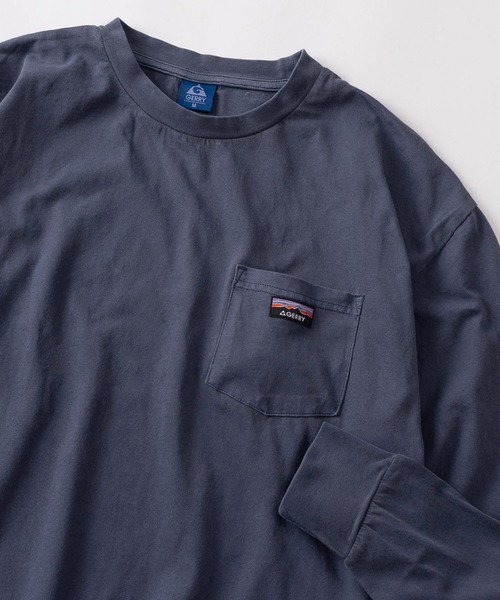 GERRY(ジェリー)の「【70】【GERRY/ジェリー】ピグメント加工 ピスネーム ポケット ロングスリーブTシャツ(Tシャツ/カットソー・メンズ・ブラック/ベージュ/ネイビー/グリーン・M/L/XL)」の4枚目の写真