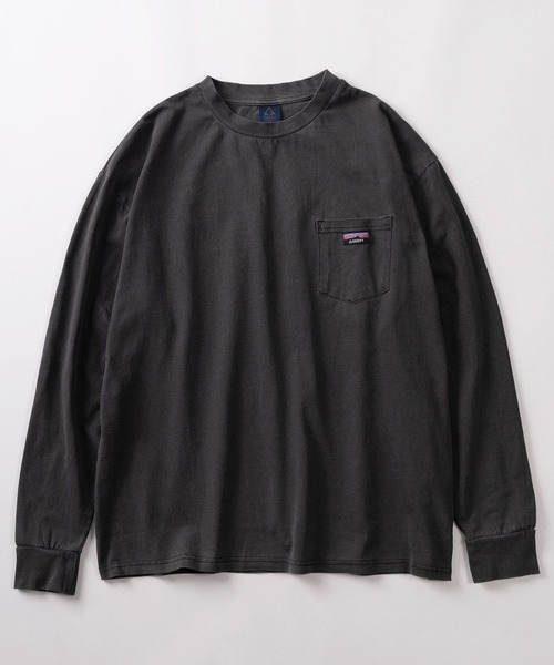 GERRY(ジェリー)の「【70】【GERRY/ジェリー】ピグメント加工 ピスネーム ポケット ロングスリーブTシャツ(Tシャツ/カットソー・メンズ・ブラック/ベージュ/ネイビー/グリーン・M/L/XL)」の5枚目の写真