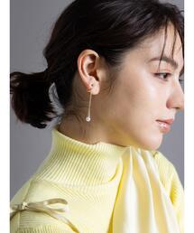 スイングモチーフパールイヤリング