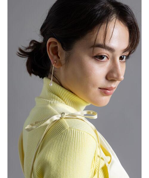 Te chichi（テチチ）の「スイングモチーフパールイヤリング（ピアス（両耳用）・レディース・ゴールド・F）」の2枚目の写真