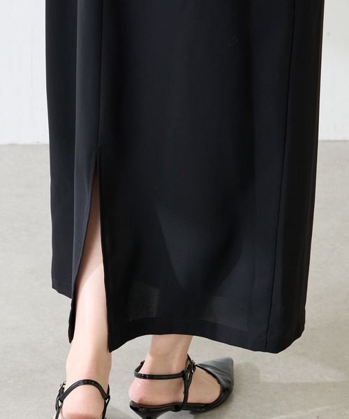 COLLAGE GALLARDAGALANTE（コラージュガリャルダガランテ）の「フロントボタンジャンパースカート/セレモニー（ジャンパースカート・レディース・ブラック/グレイッシュベージュ・FREE）」の14枚目の写真