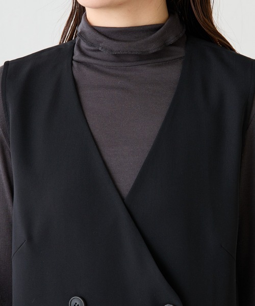 COLLAGE GALLARDAGALANTE（コラージュガリャルダガランテ）の「フロントボタンジャンパースカート/セレモニー（ジャンパースカート・レディース・ブラック/グレイッシュベージュ・FREE）」の15枚目の写真