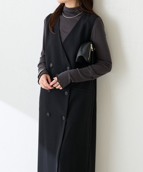 COLLAGE GALLARDAGALANTE（コラージュガリャルダガランテ）の「フロントボタンジャンパースカート/セレモニー（ジャンパースカート・レディース・ブラック/グレイッシュベージュ・FREE）」の20枚目の写真
