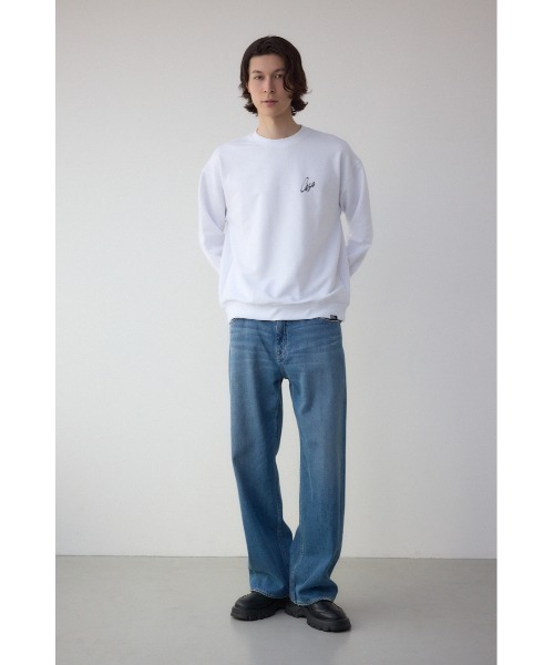 AZUL by moussy(アズールバイマウジー)の「筆記体バックプリント裏毛トップス(スウェット・メンズ・グレー/ホワイト/ブラック・LARGE/MEDIUM)」の11枚目の写真