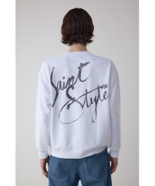 AZUL by moussy(アズールバイマウジー)の「筆記体バックプリント裏毛トップス(スウェット・メンズ・グレー/ホワイト/ブラック・LARGE/MEDIUM)」の15枚目の写真