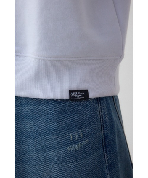 AZUL by moussy(アズールバイマウジー)の「筆記体バックプリント裏毛トップス(スウェット・メンズ・グレー/ホワイト/ブラック・LARGE/MEDIUM)」の20枚目の写真
