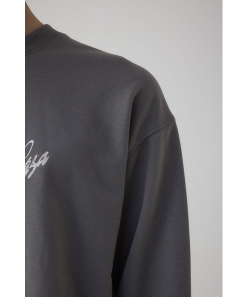 AZUL by moussy(アズールバイマウジー)の「筆記体バックプリント裏毛トップス(スウェット・メンズ・グレー/ホワイト/ブラック・LARGE/MEDIUM)」の7枚目の写真