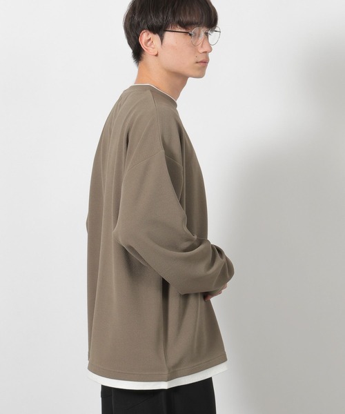 LAKOLE(ラコレ)の「カットジョーゼットレイヤーT / 592144(Tシャツ/カットソー・メンズ・ブラック/ライトグレー/ベージュ・LARGE/MEDIUM)」の10枚目の写真
