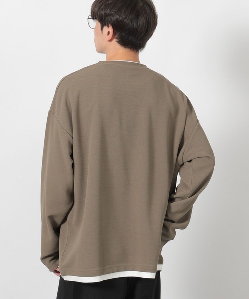 LAKOLE(ラコレ)の「カットジョーゼットレイヤーT / 592144(Tシャツ/カットソー・メンズ・ブラック/ライトグレー/ベージュ・LARGE/MEDIUM)」の11枚目の写真