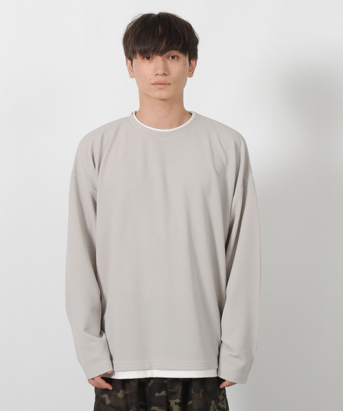 LAKOLE(ラコレ)の「カットジョーゼットレイヤーT / 592144(Tシャツ/カットソー・メンズ・ブラック/ライトグレー/ベージュ・LARGE/MEDIUM)」の12枚目の写真