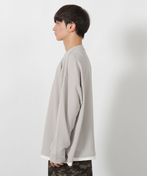 LAKOLE(ラコレ)の「カットジョーゼットレイヤーT / 592144(Tシャツ/カットソー・メンズ・ブラック/ライトグレー/ベージュ・LARGE/MEDIUM)」の13枚目の写真