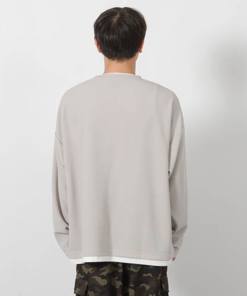 LAKOLE(ラコレ)の「カットジョーゼットレイヤーT / 592144(Tシャツ/カットソー・メンズ・ブラック/ライトグレー/ベージュ・LARGE/MEDIUM)」の14枚目の写真