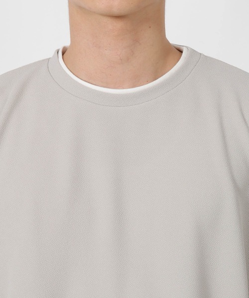 LAKOLE(ラコレ)の「カットジョーゼットレイヤーT / 592144(Tシャツ/カットソー・メンズ・ブラック/ライトグレー/ベージュ・LARGE/MEDIUM)」の15枚目の写真