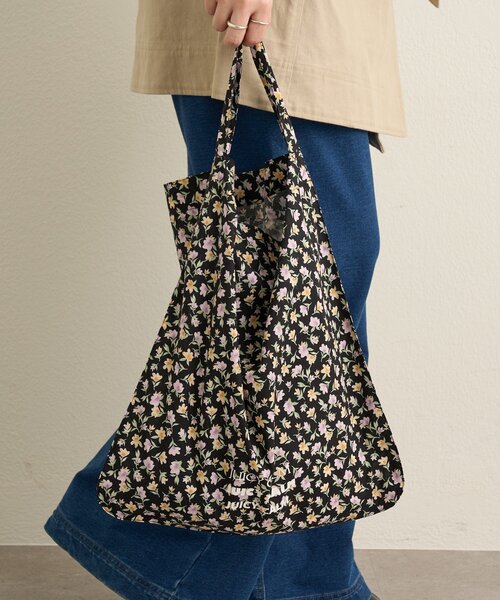 Omekashi（オメカシ）の「花柄トートバッグ（トートバッグ・レディース・ホワイト/ブラック・ONE SIZE）」の7枚目の写真