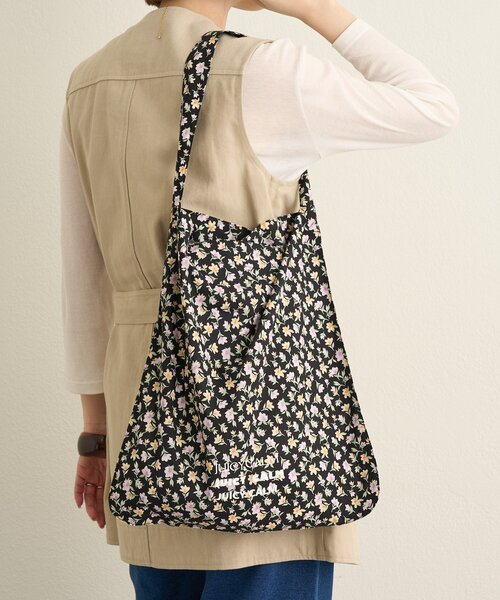 Omekashi（オメカシ）の「花柄トートバッグ（トートバッグ・レディース・ホワイト/ブラック・ONE SIZE）」の9枚目の写真
