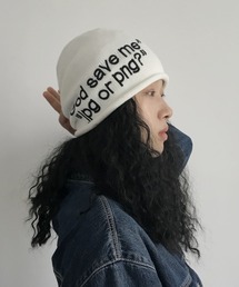 ARCHIVER（アーカイバ）の「【Bz】Y2K ロゴニットビーニー 平成ギャル(MA/EK488)（ニットキャップ/ビーニー）」