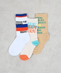 Ocean&Ground（オーシャン&グラウンド）の「ロゴデザインクルーソックス3Pセット（ソックス/靴下）」