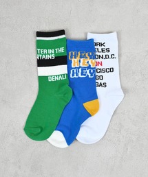 Ocean&Ground（オーシャン&グラウンド）の「ロゴデザインクルーソックス3Pセット（ソックス/靴下）」