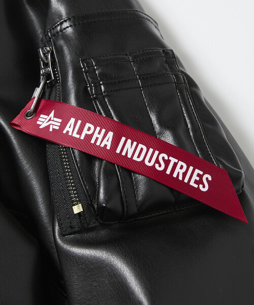 Alpha Industries（アルファインダストリーズ）の「ALPHA/アルファ 別注 LEATHERETTE MA-1（MA-1・メンズ・ブラック/ブラウン・X-LARGE/SMALL/X-SMALL/LARGE/XX-LARGE/MEDIUM）」の12枚目の写真