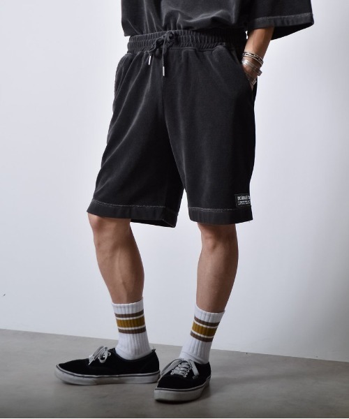 DOUBLE STEAL(ダブルスティール)の「DSピグメントパイルイージーハーフパンツ(その他パンツ・メンズ・ブラック/グレイッシュベージュ/グリーン・LARGE/MEDIUM/SMALL)」の17枚目の写真