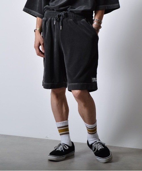 DOUBLE STEAL(ダブルスティール)の「DSピグメントパイルイージーハーフパンツ(その他パンツ・メンズ・ブラック/グレイッシュベージュ/グリーン・LARGE/MEDIUM/SMALL)」の18枚目の写真
