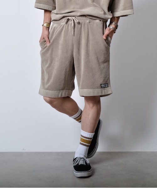 DOUBLE STEAL(ダブルスティール)の「DSピグメントパイルイージーハーフパンツ(その他パンツ・メンズ・ブラック/グレイッシュベージュ/グリーン・LARGE/MEDIUM/SMALL)」の21枚目の写真