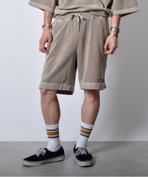 DOUBLE STEAL(ダブルスティール)の「DSピグメントパイルイージーハーフパンツ(その他パンツ・メンズ・ブラック/グレイッシュベージュ/グリーン・LARGE/MEDIUM/SMALL)」の22枚目の写真