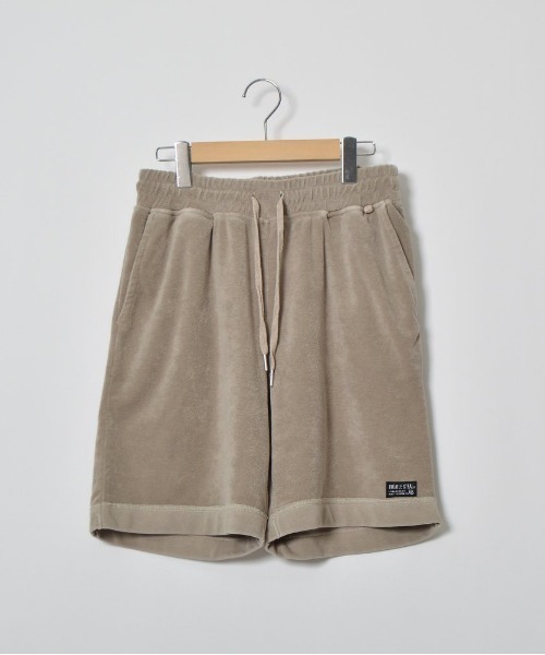 DOUBLE STEAL(ダブルスティール)の「DSピグメントパイルイージーハーフパンツ(その他パンツ・メンズ・ブラック/グレイッシュベージュ/グリーン・LARGE/MEDIUM/SMALL)」の6枚目の写真