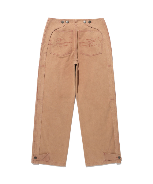NICE GHOST CLUB(ナイスゴーストクラブ)の「COTTON DYED BIKER PANTS_BRICK(NG2DFUD103A)(その他パンツ・レディース・その他・S/M/L)」の2枚目の写真