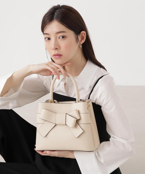 PROPORTION BODY DRESSING（プロポーションボディドレッシング）の「フロントリボンバッグ / 1216181100（ショルダーバッグ・レディース・パープル/ピンク/オフホワイト・ﾌﾘ-）」の5枚目の写真