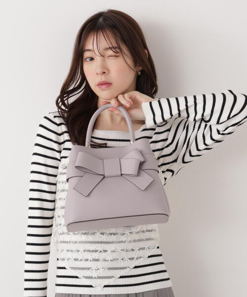 PROPORTION BODY DRESSING（プロポーションボディドレッシング）の「フロントリボンバッグ / 1216181100（ショルダーバッグ・レディース・パープル/ピンク/オフホワイト・ﾌﾘ-）」の16枚目の写真