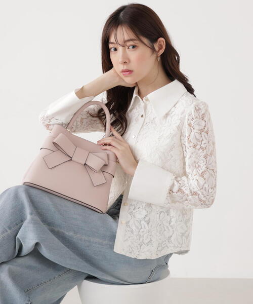 PROPORTION BODY DRESSING（プロポーションボディドレッシング）の「フロントリボンバッグ / 1216181100（ショルダーバッグ・レディース・パープル/ピンク/オフホワイト・ﾌﾘ-）」の20枚目の写真