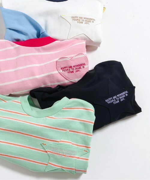 BREEZE（ブリーズ）の「ポケットレイヤードTシャツ_ジュニア対応（Tシャツ/カットソー・キッズ・チャコール/ミント/ピンク/レインボー・80/90/100/110/120/130/140）」の12枚目の写真