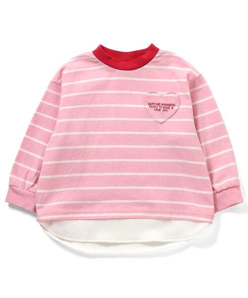 BREEZE（ブリーズ）の「ポケットレイヤードTシャツ_ジュニア対応（Tシャツ/カットソー・キッズ・チャコール/ミント/ピンク/レインボー・80/90/100/110/120/130/140）」の15枚目の写真