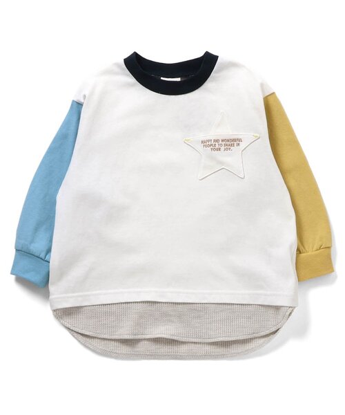 BREEZE（ブリーズ）の「ポケットレイヤードTシャツ_ジュニア対応（Tシャツ/カットソー・キッズ・チャコール/ミント/ピンク/レインボー・80/90/100/110/120/130/140）」の16枚目の写真