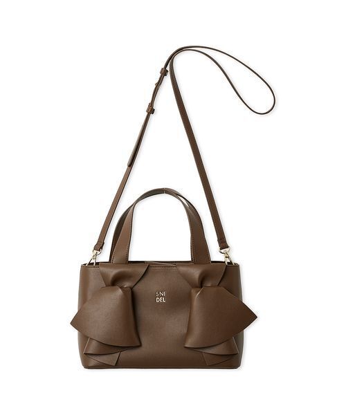 SNIDEL（スナイデル）の「ダブルリボンバッグ（ハンドバッグ・レディース・ブラック/アイボリー/ブラウン/イエロー・F）」の11枚目の写真