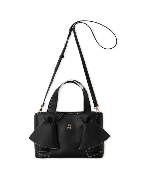 SNIDEL（スナイデル）の「ダブルリボンバッグ（ハンドバッグ・レディース・ブラック/アイボリー/ブラウン/イエロー・F）」の12枚目の写真